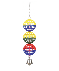 Adventure Bound 3 Lattice Balls With Bell Plastic Bird Toy